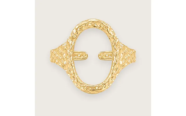 Elvira Oval Ring Guldbelagt