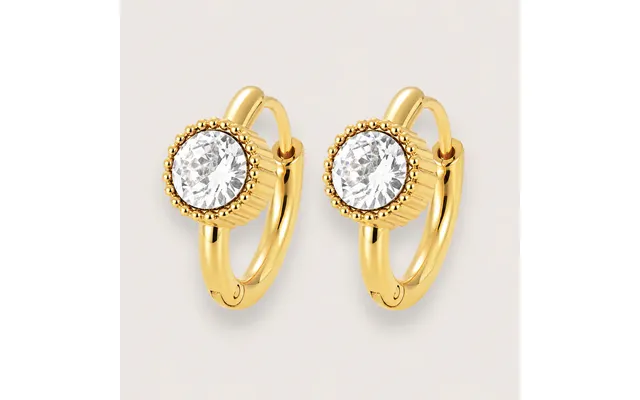 Rosie Hoops Med Zirkoner Guldbelagte