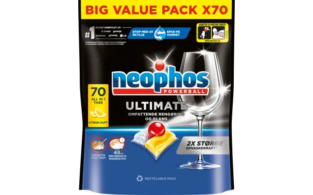 Opvasketabs Neophos Powerball Ultimate 70 Stk
