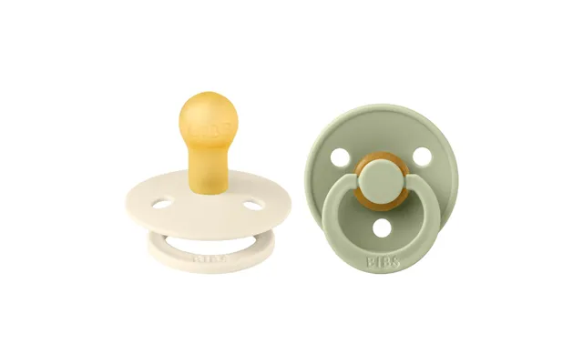 Bibs Pacifier Colour Latex Ivory Sage Size 1 2pcs