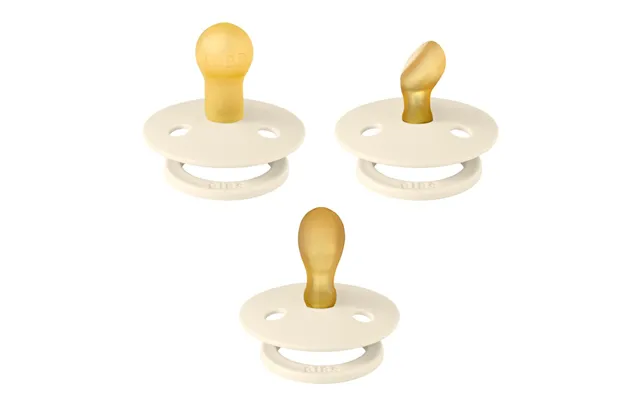 Bibs Pacifiers Try It Colour Ivory Size 1 3pcs