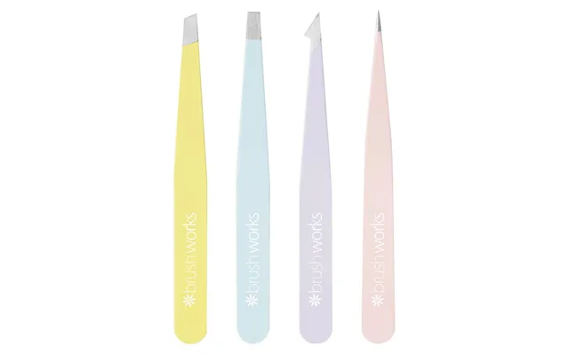 Brushworks Hd Combination Tweezer Set Pastel