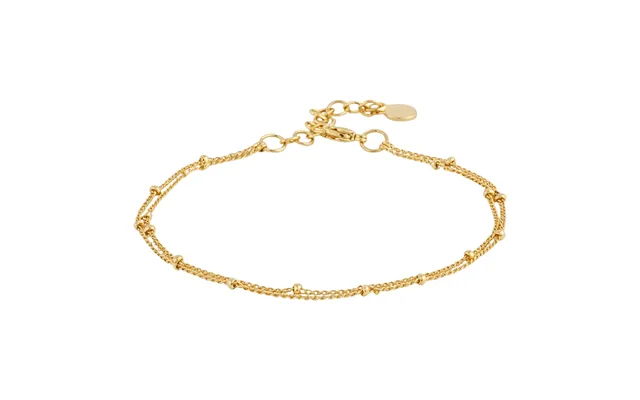 Snö Of Sweden Steel Double Amsterdam Anklet Plain Gold Onesize
