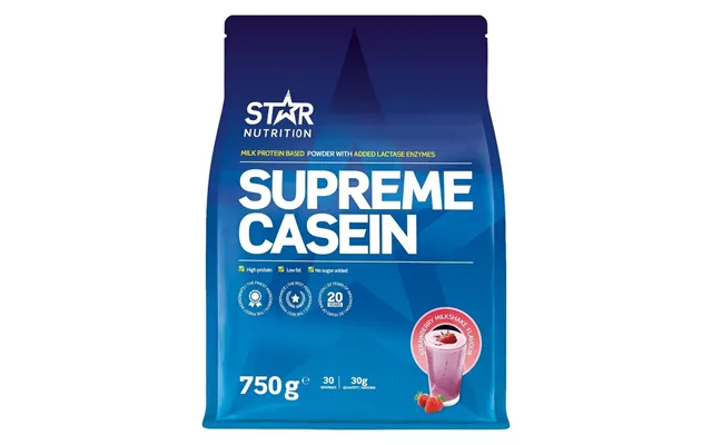 Star Nutrition Supreme Casein Strawberry Milkshake 750g
