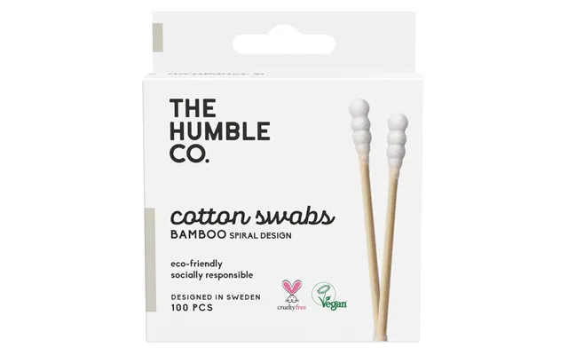 The Humble Co Natural Spiral Cotton Swabs White 100pcs