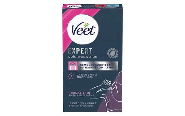 Veet Expert Cold Wax Strips Bikini & Underarms Normal Skin 16pcs