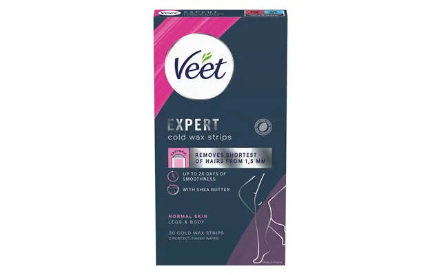 Veet Expert Cold Wax Strips Legs & Body Normal Skin 20pcs