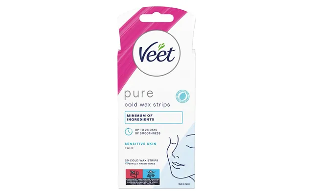 Veet Pure Cold Wax Strips Face 1pcs