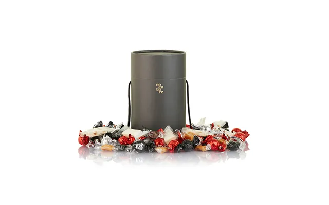 Chokolade Tønde I Sort Med Julemix Cocoture - 1kg