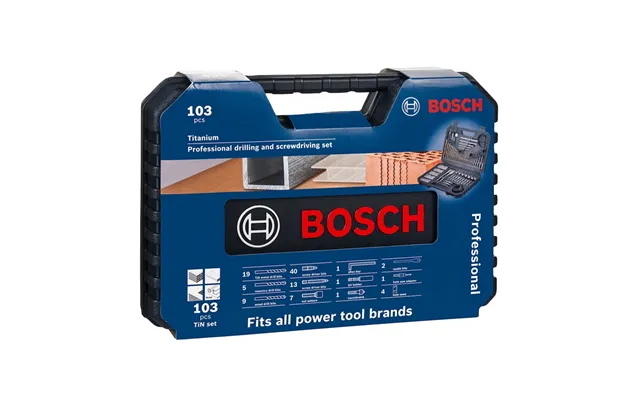 Bosch Boremaskine Sæt 103 Dele Tin Belægning