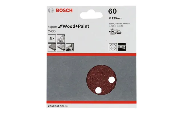 Bosch Expert For Wood And Paint C430 Sandpapirssæt Tilfældig Kredsløbssliber