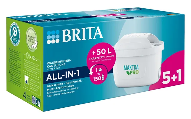 Brita Maxtra Pro All-in-1 Kande Vandfilter 6. Stk Hvid