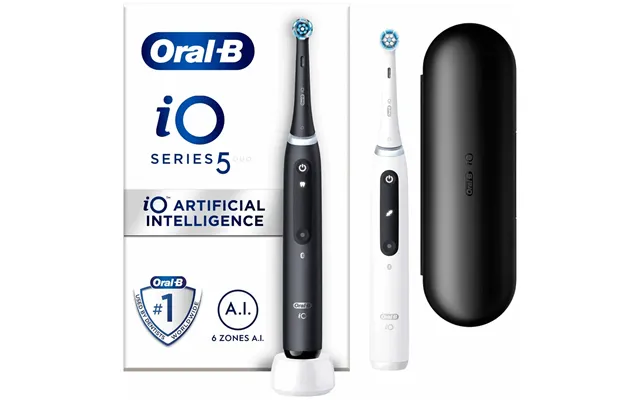 Oral-b Io Series 5 Duo Eltandbørste Hvid Og Sort