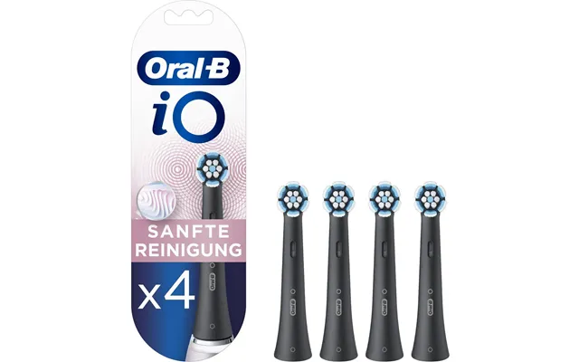Oral-b Io Soft Clean Brush Tips Sort - 4 Stk. Ekstra Tandbørstehoveder