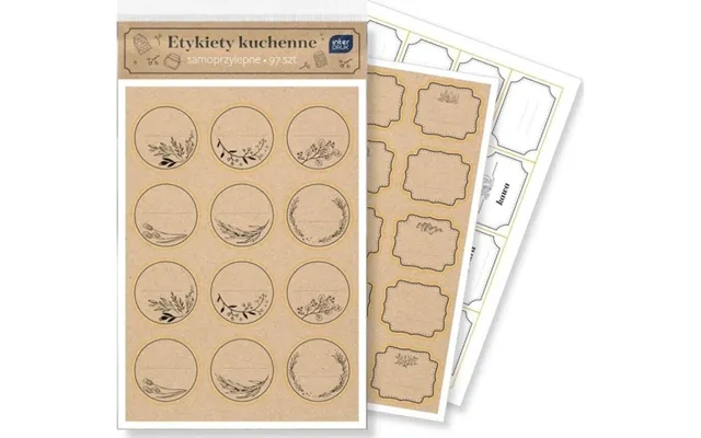 97pcs B&amp W Kitchen Labels