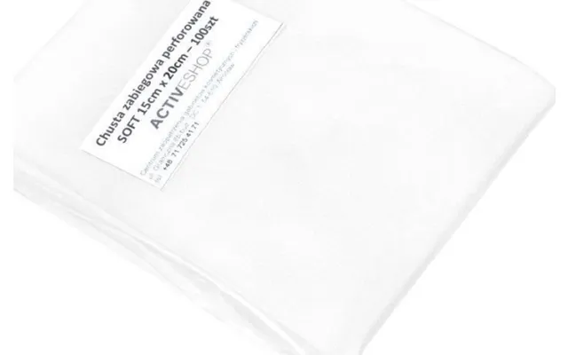 Activesh Engangsbehandlingsslynger Perforeret 100 Stk 15 X 20 Cm Hvid