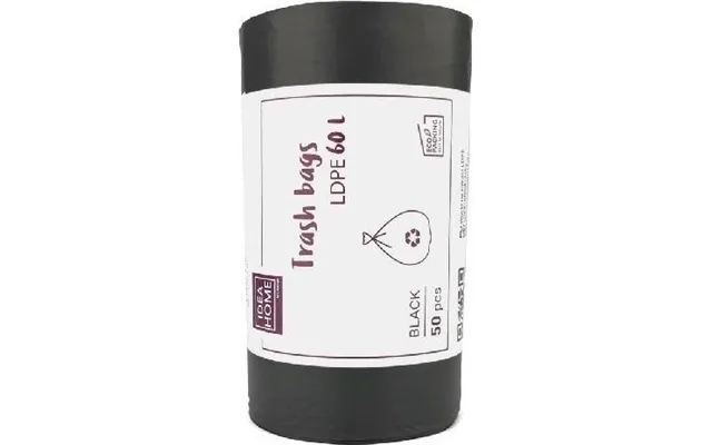Affaldssække 60 L Sort 50 Stk