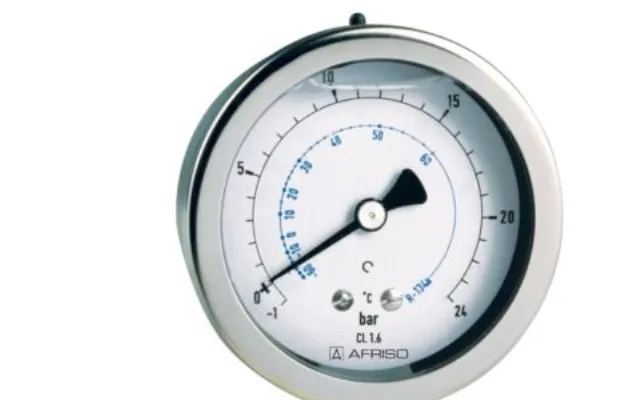 Afriso Rf80kt Gly-d711 - Manometer, R134a, 7 16'' Unf, Skala -1 12,5 Bar, Ø80