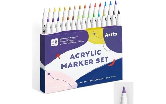 Akriliniai Markeriai - Flomasteriai Arrtx 30b, 30 Spalv