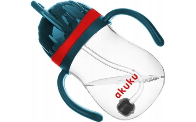 Akuku Indbygningskoppedunk Med Vægtet Sugerør Blue Red
