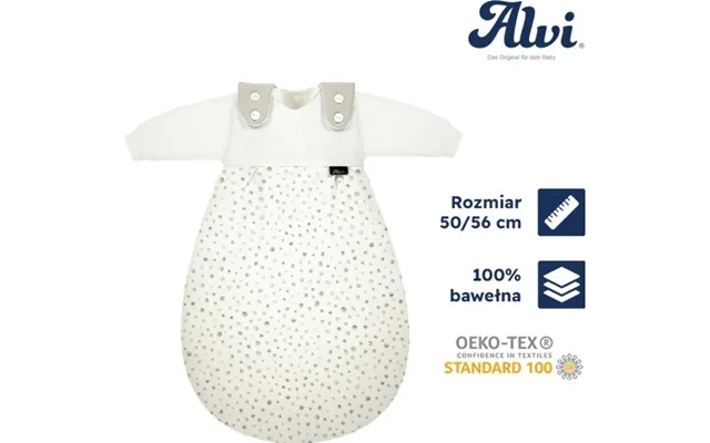 Alvi Alvi Baby-mäxchen - 3-delt Jersey Aqua Dot-sovepose 50 56