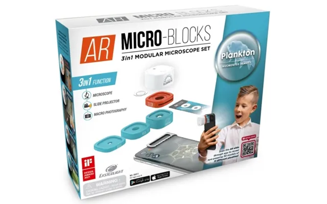 Ar Micro-blocks 3i1 Modulært Mikroskop Sæt Til Mobilen - Plankton