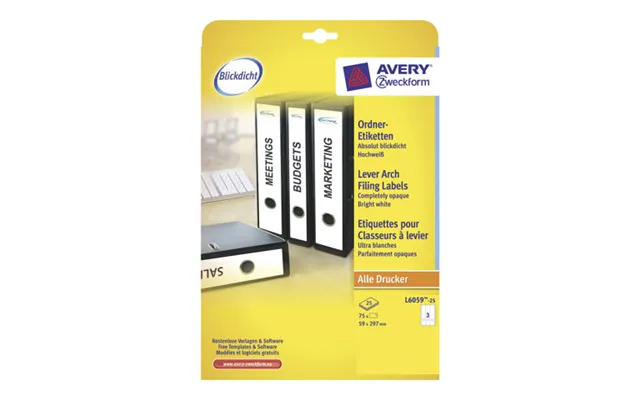Avery L6059 - Hvid
