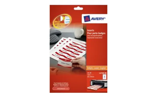 Avery Name Badges Printable Inserts - Hvid