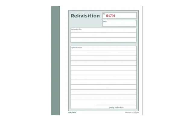 Bilagsblok Rekvisition 108x150 Mm Med Kopi