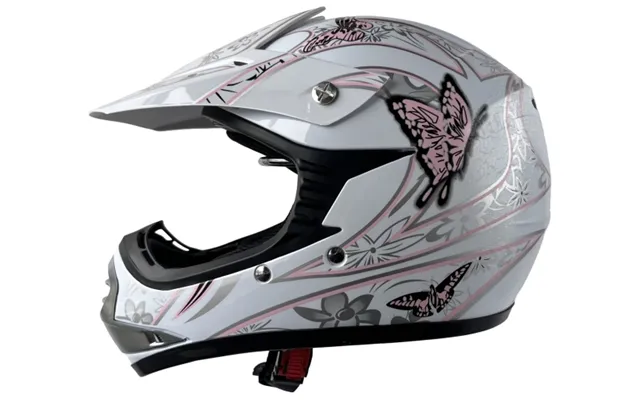 Børne Crosser Hjelm Pink Butterfly Str. M