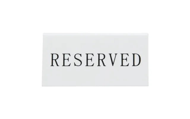 Bordskilt Securit Reserved Hård Hvid Akryl - 5 Stk.