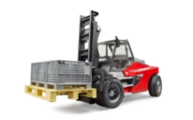Bruder Linde Ht160d Forklift With Pallet And 3 Pallet Cages Toy