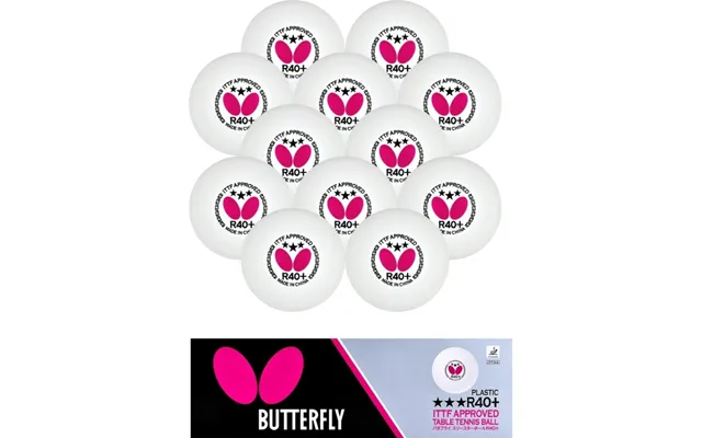 Butterfly Bordtennisboldsæt Hvide 12 Stk.