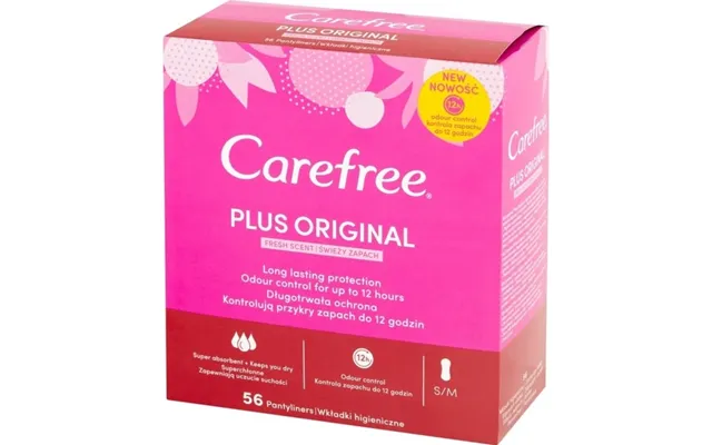 Carefree Plus Original Fresh Scent Hygiejnebind Frisk Duft - 56 Stk