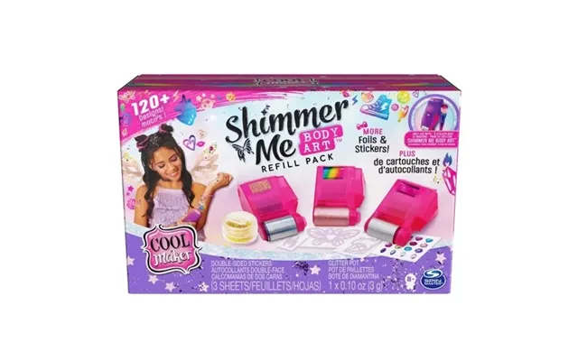 Cool Maker Shimmer Me Body Art Refill W. 3 Rollers