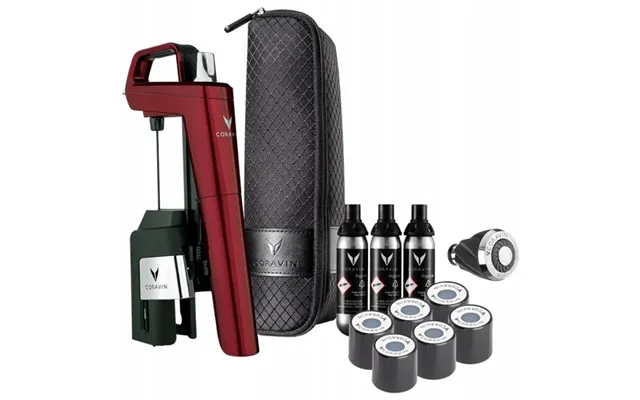 Coravin Timeless Six Vinkonserveringssystem Sæt - Burgundy