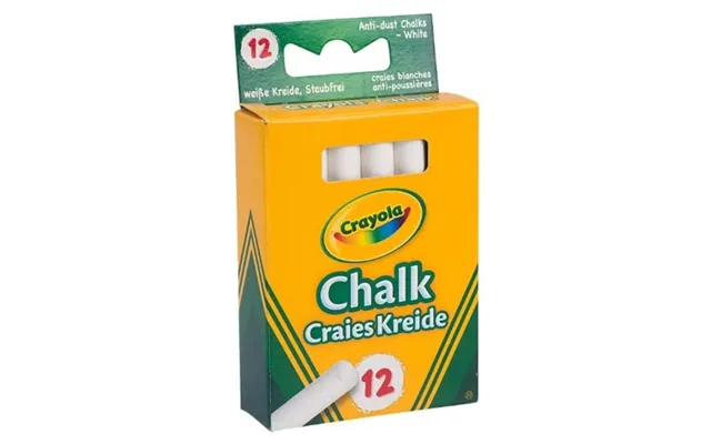 Crayola Anti Dust Chalk - Hvid 12 Stk