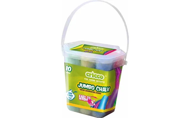 Cricco Jumbo Farvekridt 10 Stk. Spand Cricco