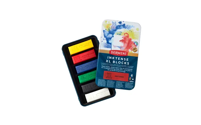 Derwent Xl Inktense Blocks 6 Stk. I Tinæske