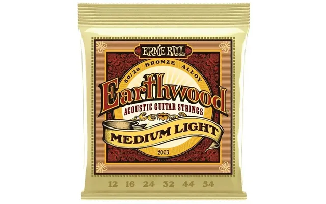 Ernie Ball 2003 Earthwood Bronze 80 20 Light - Stål Strenge Til Akustisk Guitar