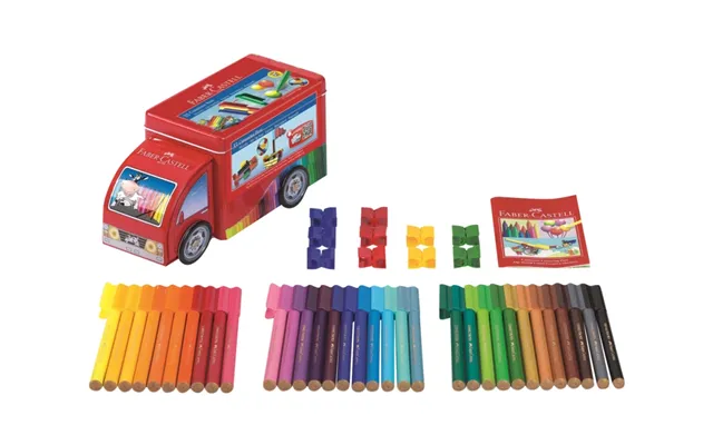 Faber-castell Connector Tusser I Lastbil - Med 33 Stk. Ass. Farver