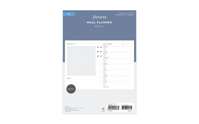 Filofax Måltidsplanlægger A5 Refill