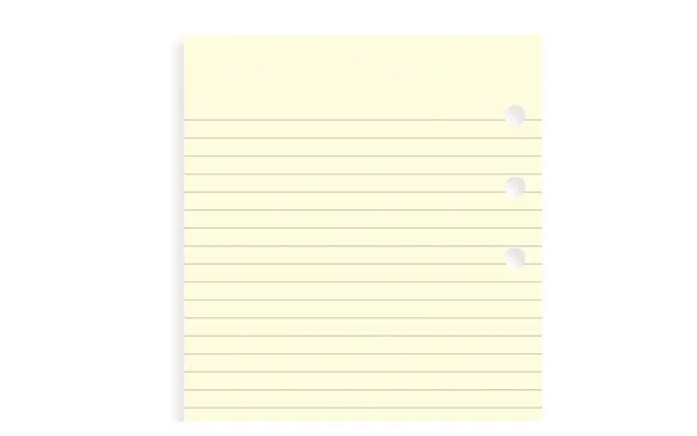 Filofax Personal Noteark Linjeret Créme