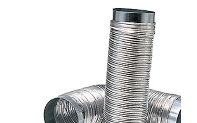 Flexkanal Ø 160 Længde0.35-1m - Udtræksstik Med Falset Aluminiumsbånd