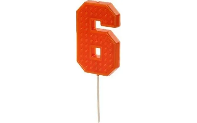 Fødselsdagslys 6 Røde 6 Cm