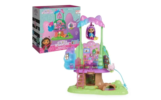 Gabby S Dollhouse Kitty Fairy's Garden Treehouse