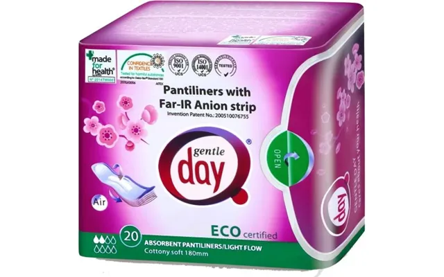 Gentle Day Pantyliners Med Far-ir Anion Strip - Fugtabsorberende