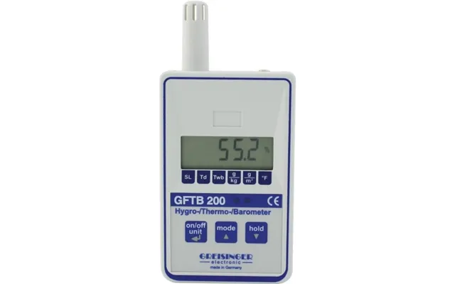Greisinger Gftb 200 Luftfugtighedsmåler Hygrometer Kalibreret Dakks 0 % Rf 100 % Rf Dugpunkts Skimmelsvampsvisning