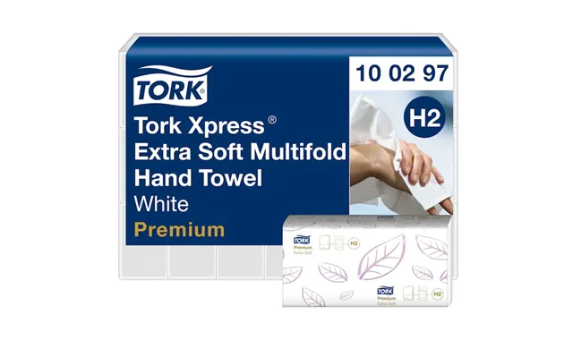 Håndklædeark Tork H2 Xpress Premium Extra Soft Multifold Hvid - 21 Pakker X 100 Stk