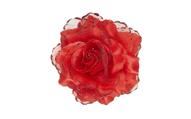 Hårklips Med Rød Rose